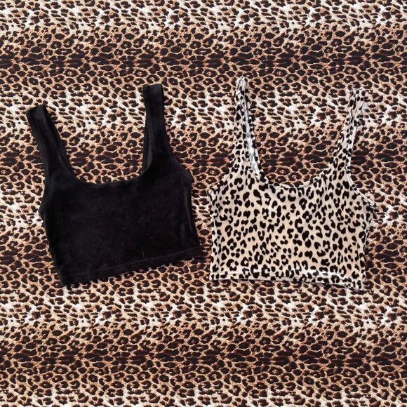 bundle x2 velvet crop tops - Picture 1 of 6